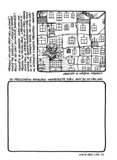 Hundertwasserhaus / Architekt - omalovánky a úkoly