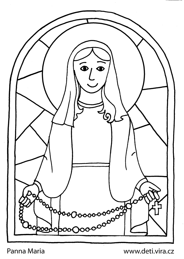 vitráž Panna Maria
