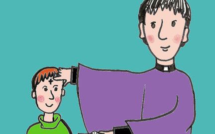 udělení popelce na čelo