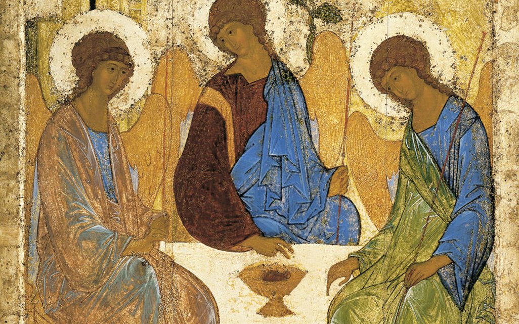 Andrej Rublev - ikona „Návštěva Abrahama“