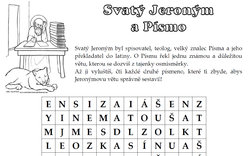 Svatý Jeroným - rébusy, omalovánka...