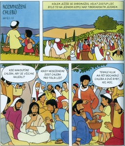 Rozmnožení chlebů Jan 6, komiks pro děti