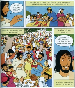 Rozmnožení chlebů Jan 6, komiks pro děti