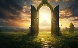 dveře do nebe, Freepik.com s využitím AI