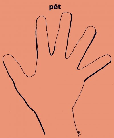 pět prstů - učíme se počítat