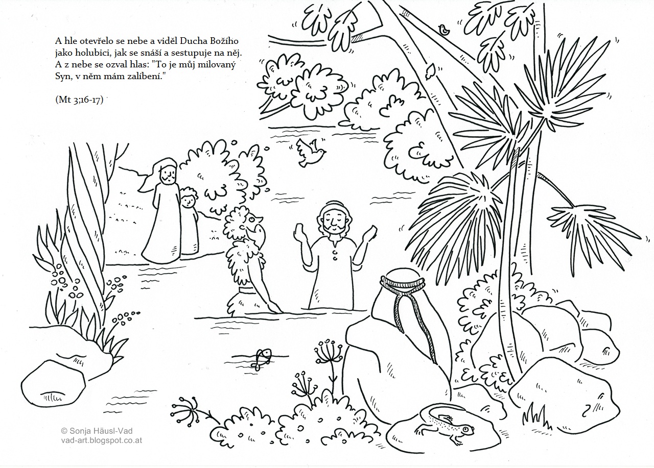 omalovánka - Křtu Páně- cyklus A