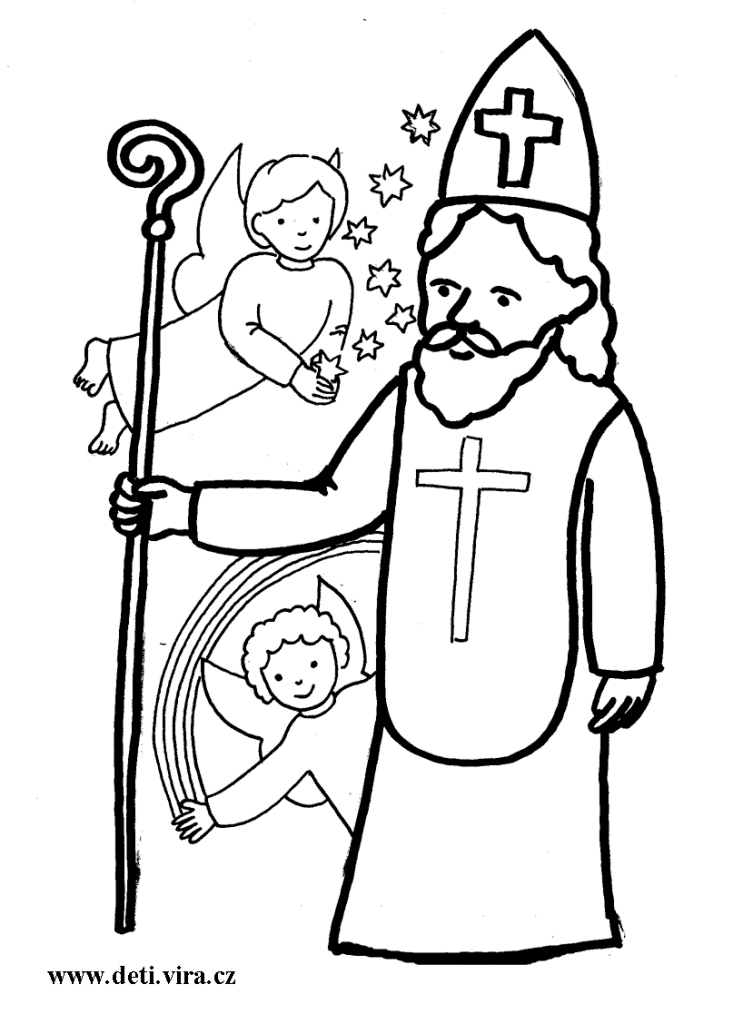 Нарисуй св. Рисунок ко Дню Святого Николая. Раскраски ко Дню Святого Николая. Разукрашка ко Дню Святого Николая.