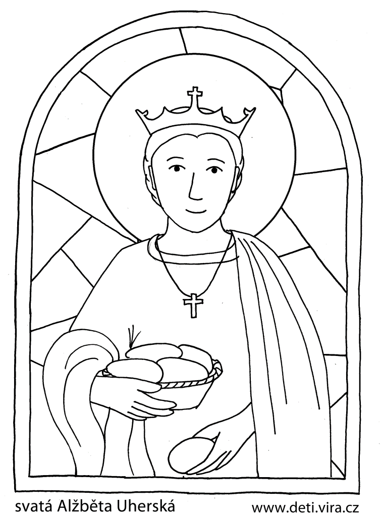 omalovánka sv. Alžběta Uherská