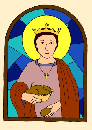 vitráž sv. Alžběta Uherská