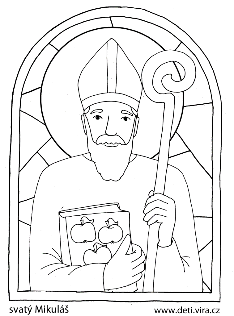 omalovánka sv. Mikuláš