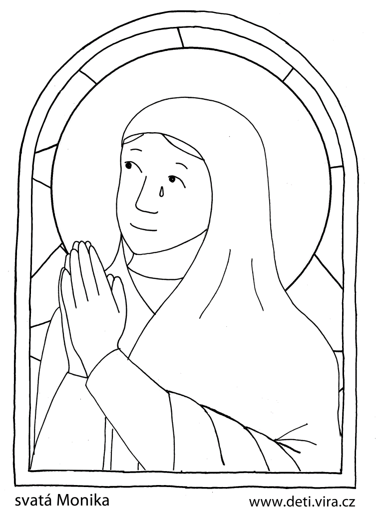 svatá Monika vitráž
