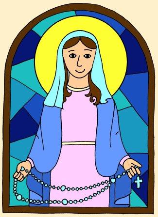 vitráž Panna Maria