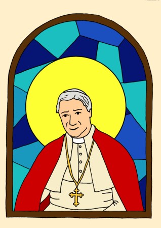 vitráž papež Pius X